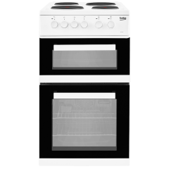 Beko KD533AW 50cm Twin Cavity Electric Cooker - White