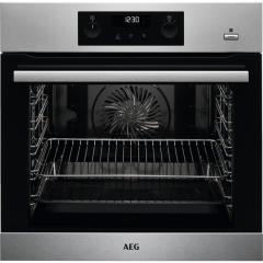 Aeg BPS355060M S / Steel Pyrolytic Clean Single Oven With Steam Bake