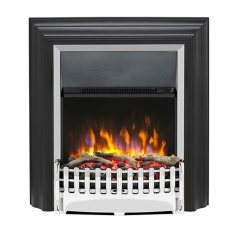 Dimplex Kingsley Deluxe Black / Chrome Freestanding Fire