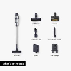 Samsung VS15A60AGR5 Silver, Jet 65 Pet 150W 40Min Cordless Stick Vacuum Cleaner With Pet Tool