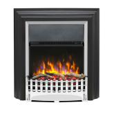 Dimplex Kingsley Deluxe Black / Chrome Freestanding Fire