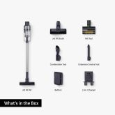Samsung VS15A60AGR5 Silver, Jet 65 Pet 150W 40Min Cordless Stick Vacuum Cleaner With Pet Tool