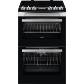 Zanussi ZCV46250XA S / Steel, 55Cm Double Oven Ceramic Cooker